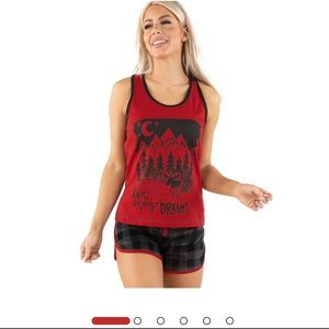 NWT Lazy One PJ shirt set Size L